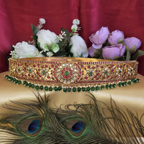 Hip belt, floral motif. Ahankaraka AKHB09.