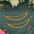 Earchains, Mango motif. Gold and Pearl beads. Ahankaraka AKECH10.