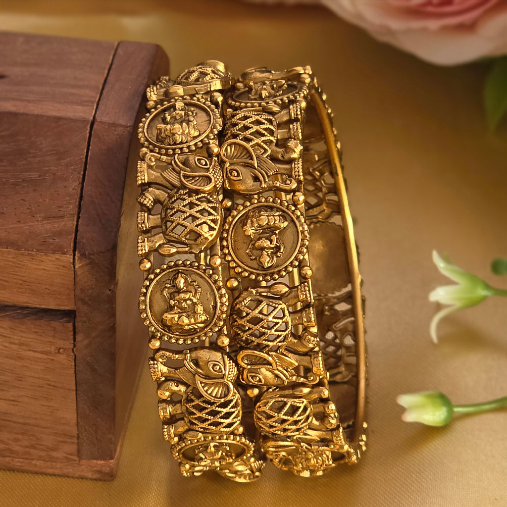 Bangles, Lakshmi and elephant motifs. Ahankaraka AKBA96.