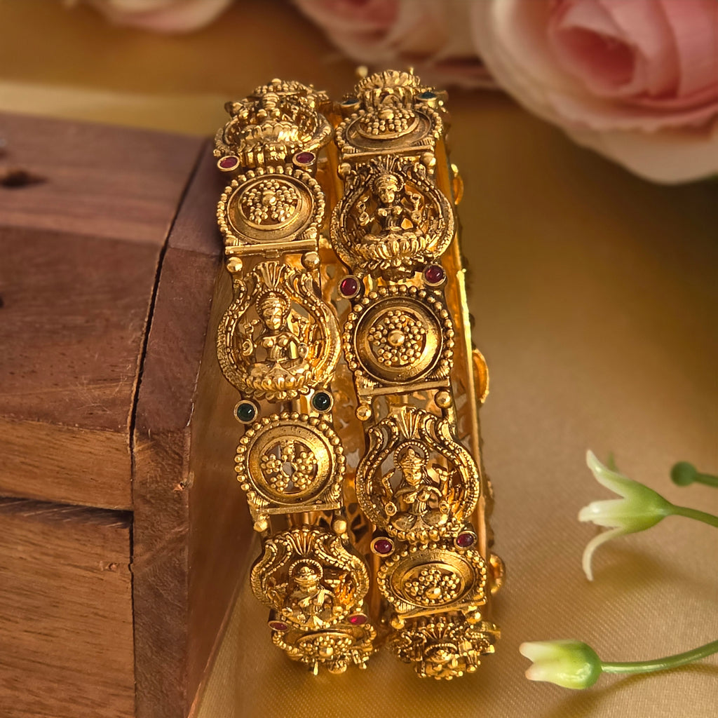 Bangles, Lakshmi and floral motifs. Ahankaraka AKBA86.