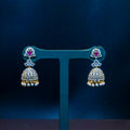 Exquisite GJ Polish AD Stones Ruby Jhumukas