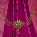 Lakshmi Design Jadabilla with Gold Earchains