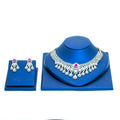 American Dimond Interchangeable Stones Short Necklace