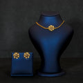 Floral Leaf Pendant Choker Necklace