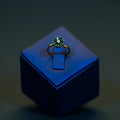 Radiant Green Floral Finger Ring