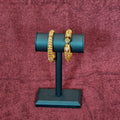 Exclusive Gold Alike Floral Stones Screw Bangles
