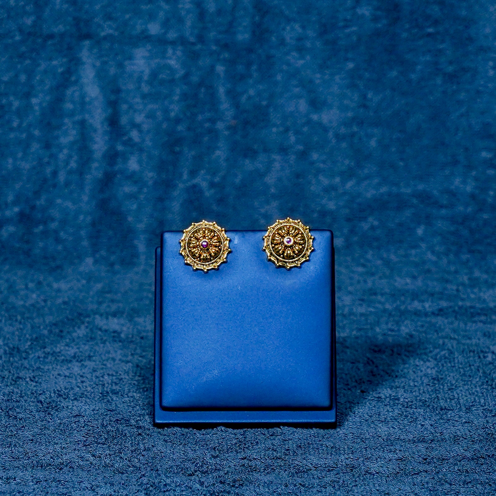 Gold Alike Floral Stud Earrings