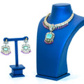 Victoria Moissanite Stones Peacock Design Short Necklace