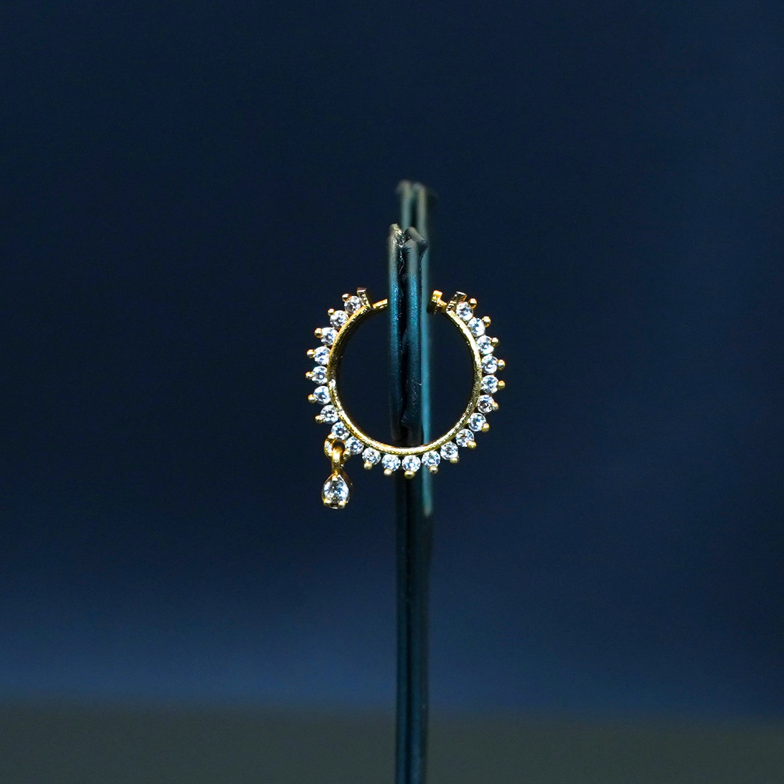 Elegant AD Stones Right Side Nosepin