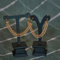 Exquisite Three Layered Gold Earchains / Mattal