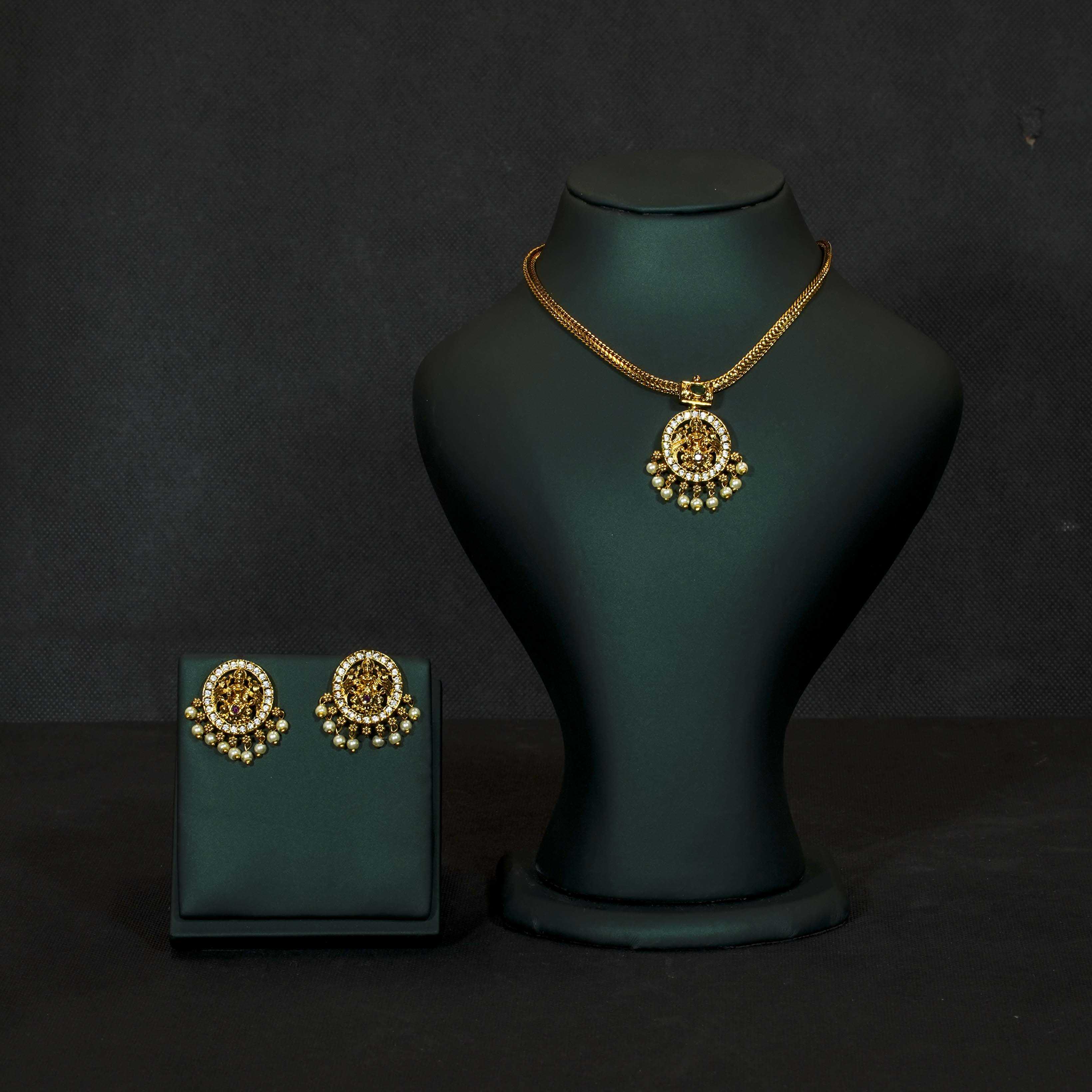 Lakshmi Pendant AD Stones Choker Necklace