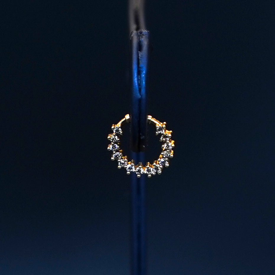Elegant Gold Alike AD Stones Septum Nosepin