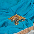 Antique Floral Multi Stones Hair Clip