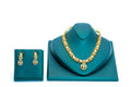 Gold Alike Floral AD Stones Short Necklace