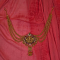 Lakshmi Peacock Design Jadabilla with Gold Earchains