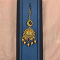 Peacock Design Maangtikka with Gold Beads