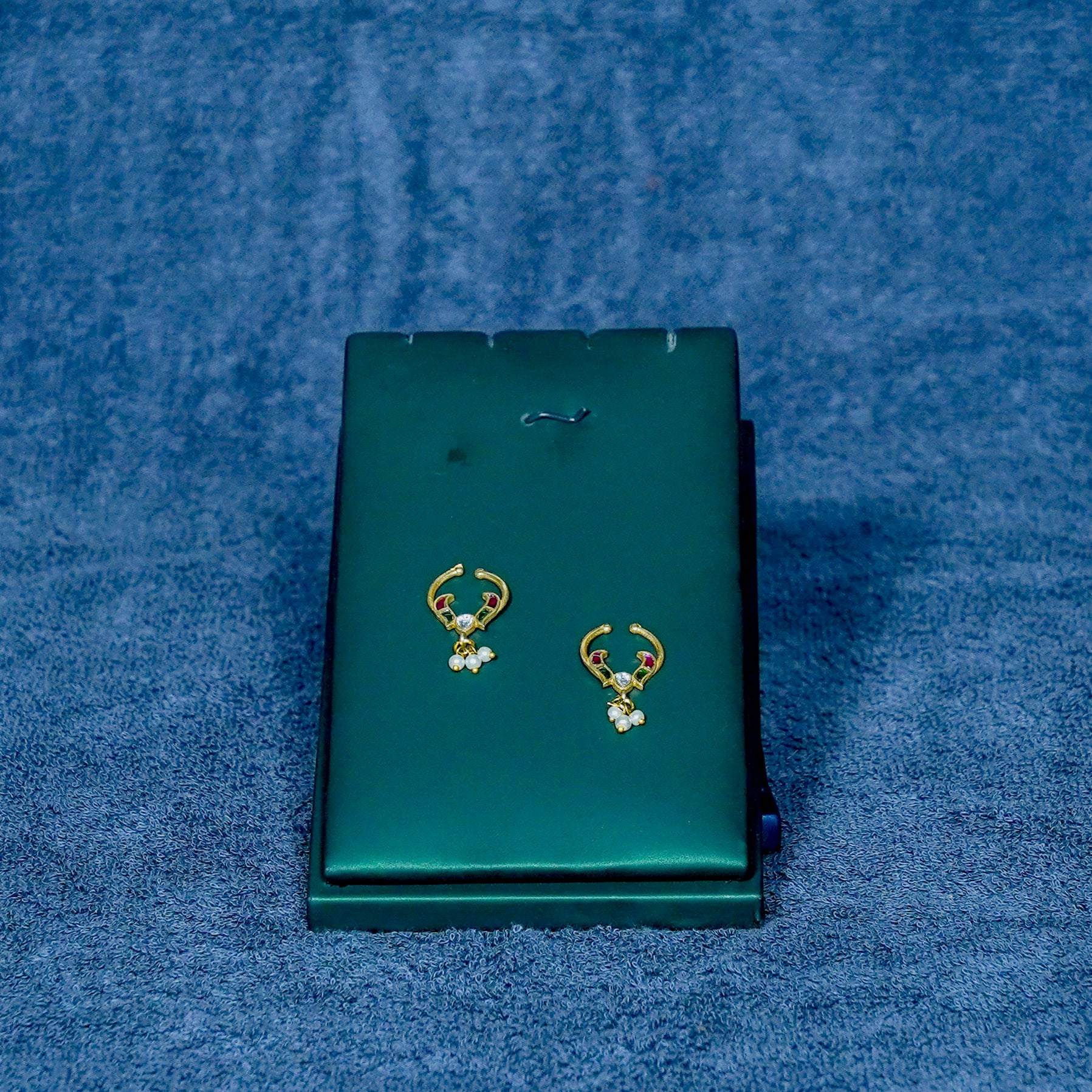 Gold Alike Multi Stones Septum Nosepin