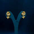 Floral Peacock Design Earrings