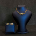Elephant Pendant AD Stones Choker Necklace