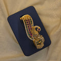 Exquisite Peacock Design Multi Stones Single Kada / Bracelet