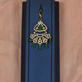 Exquisite Triangle Emerald Stone Maangtikka