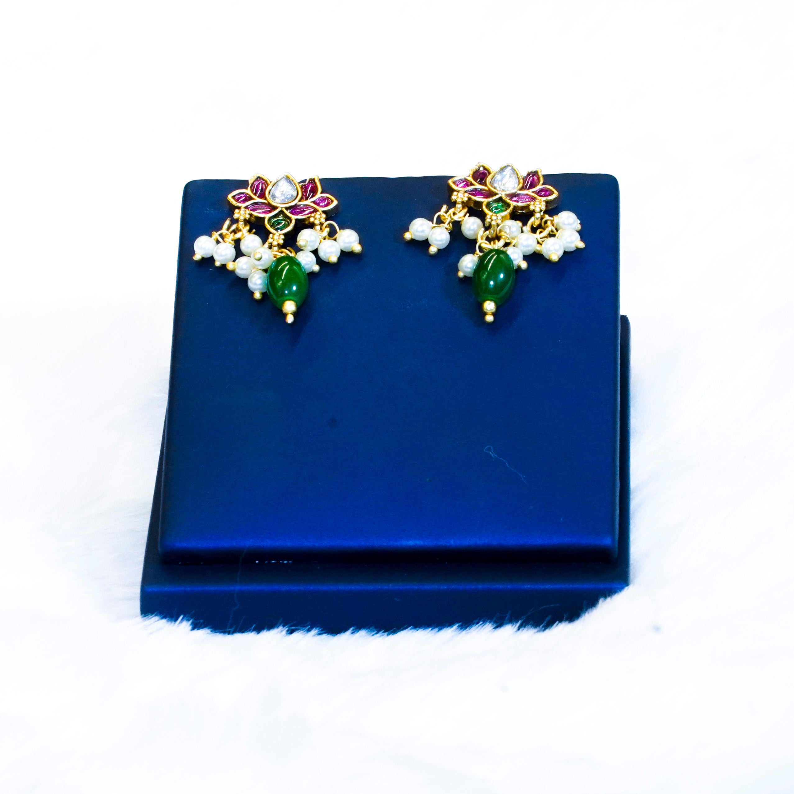 Stunning Lotus Design Earrings