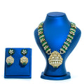 Moissanite Green and White Stones Short Necklace