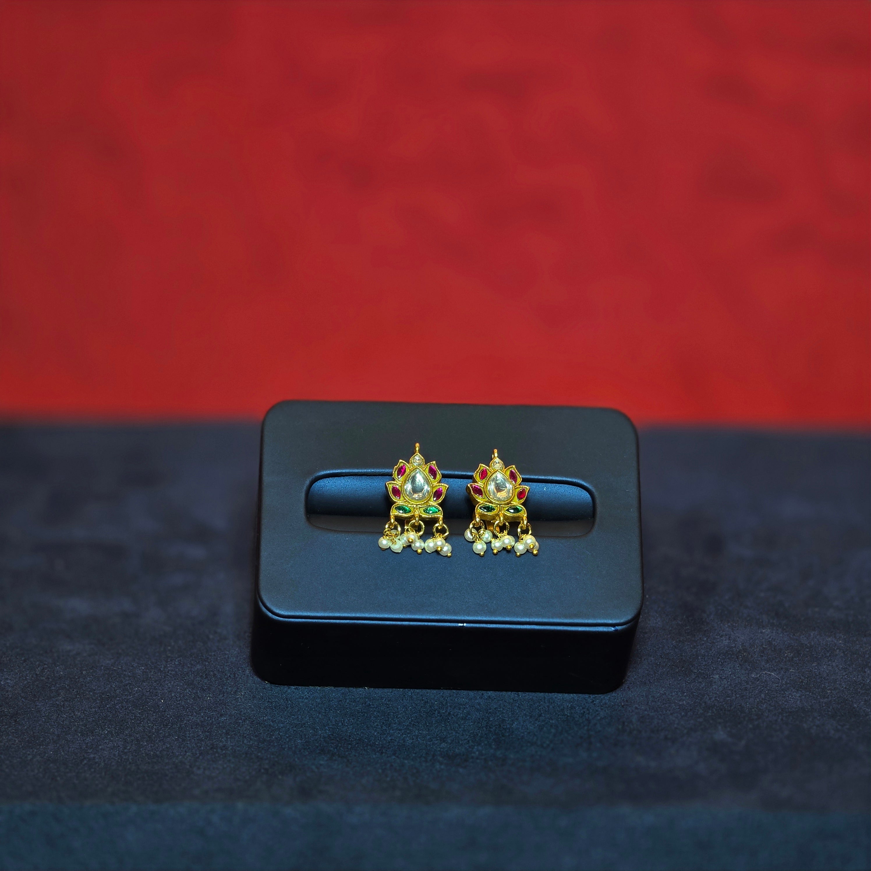 Radiant Lotus Design Multi Stones Bugadi