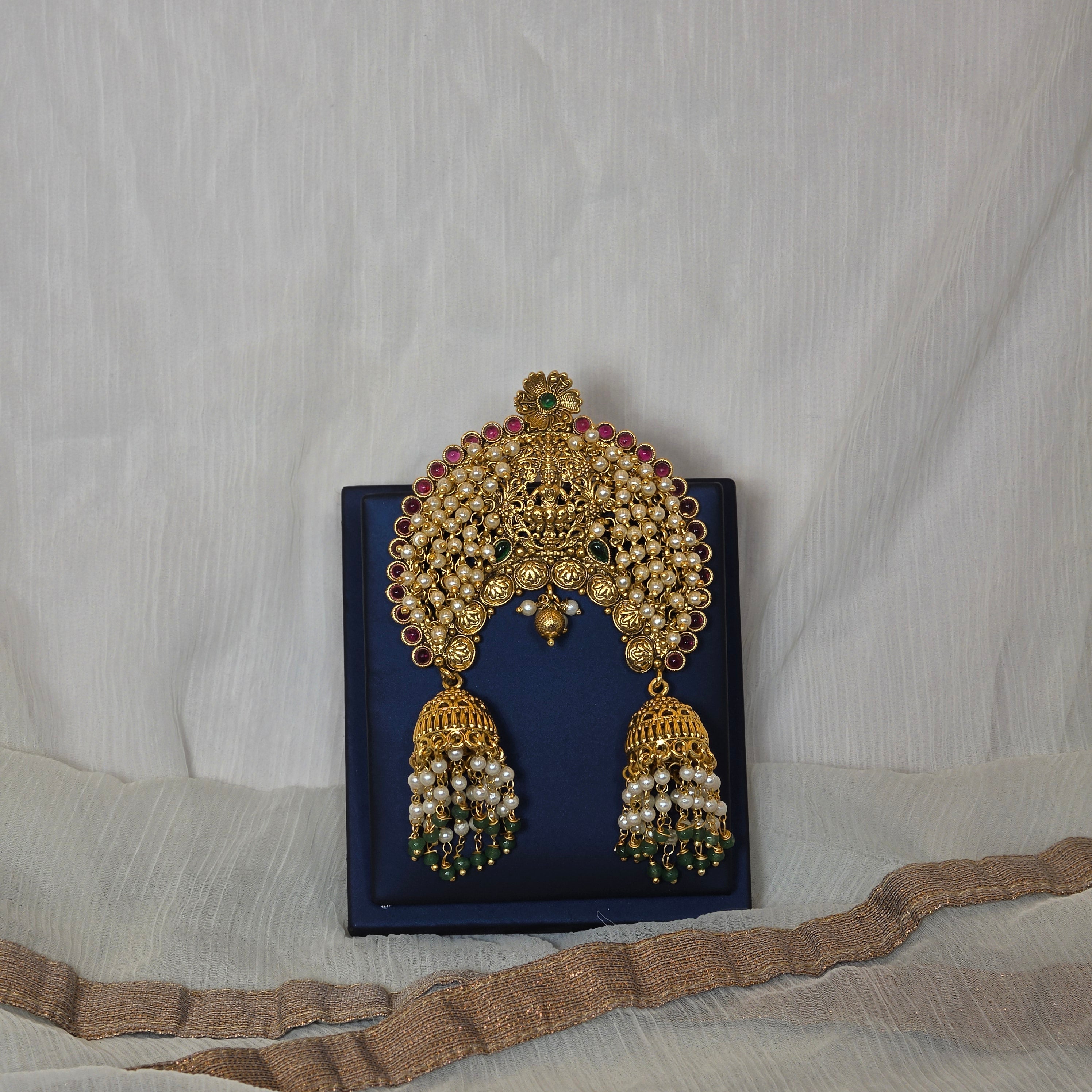 Exquisite Pearl Cluster Lakshmi Hair Pin
