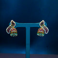 Kemp Peacock Design Jhumukas with Mint Beads