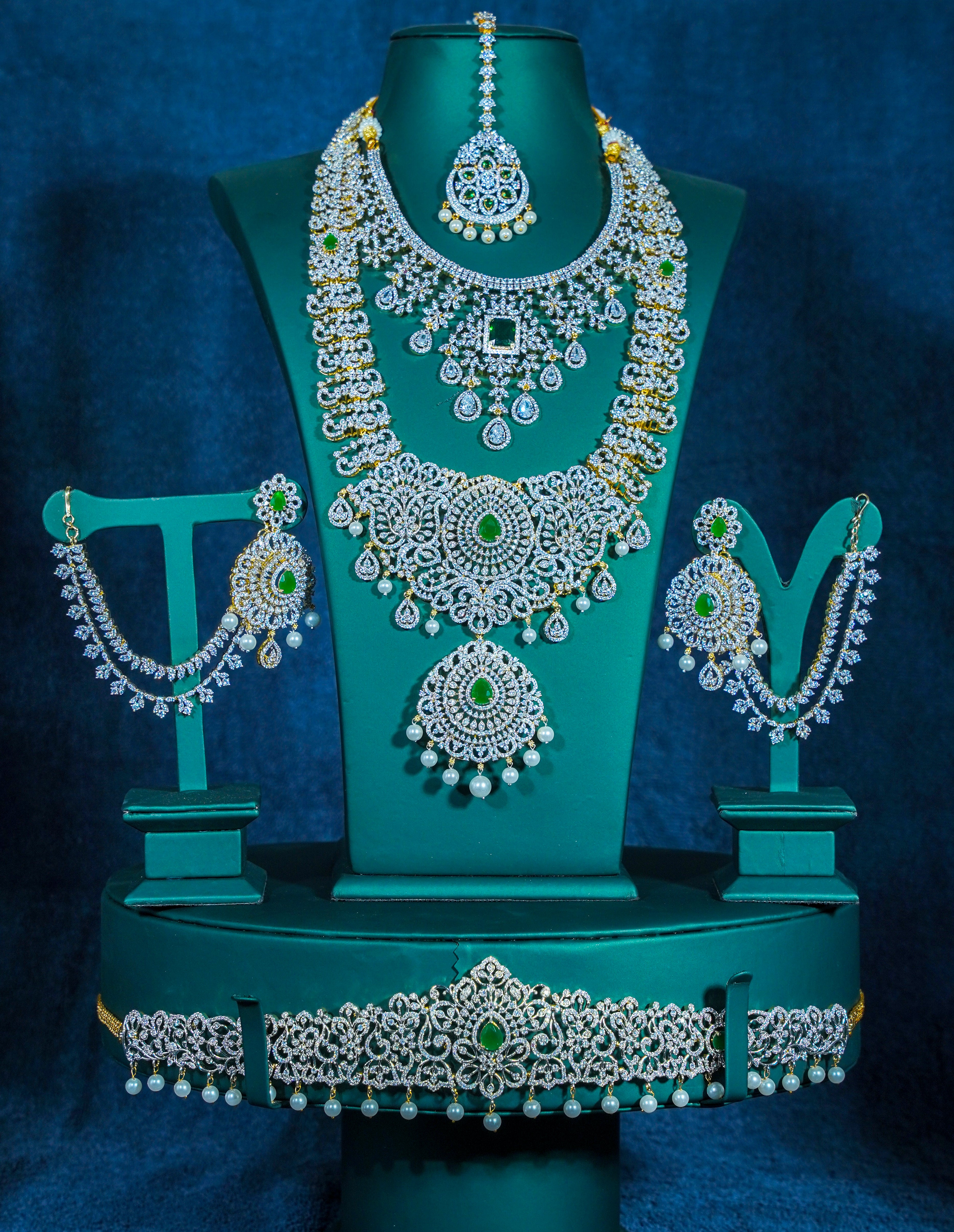 American Diamond GJ Polished Bridal Set