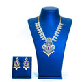 American Diamond GJ Polished Mango Design Short Necklace