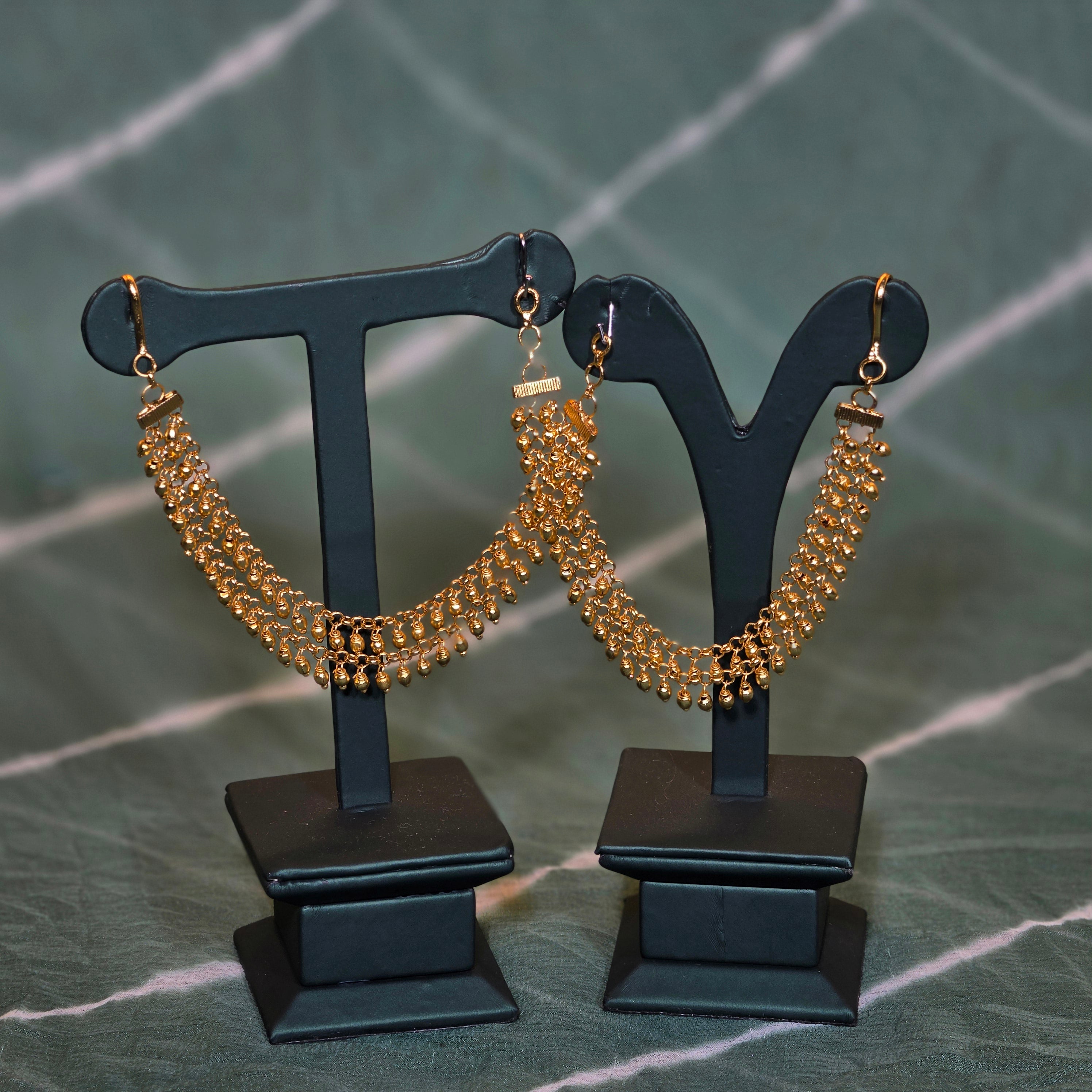 Exquisite Two Layered Pearl Earchains / Mattal