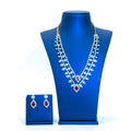 American Dimond Two Layered Ruby Stones Short Necklace