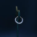 Exquisite Silver Polish AD Stones Septum Nosepin