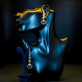 GJ Polish AD Stones Earrings with Chain