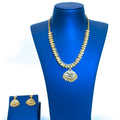 Micro Gold Plated Floral Multi Stones Short Necklace
