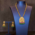 Jadau Stones Krishna Pendant Mid Length Necklace