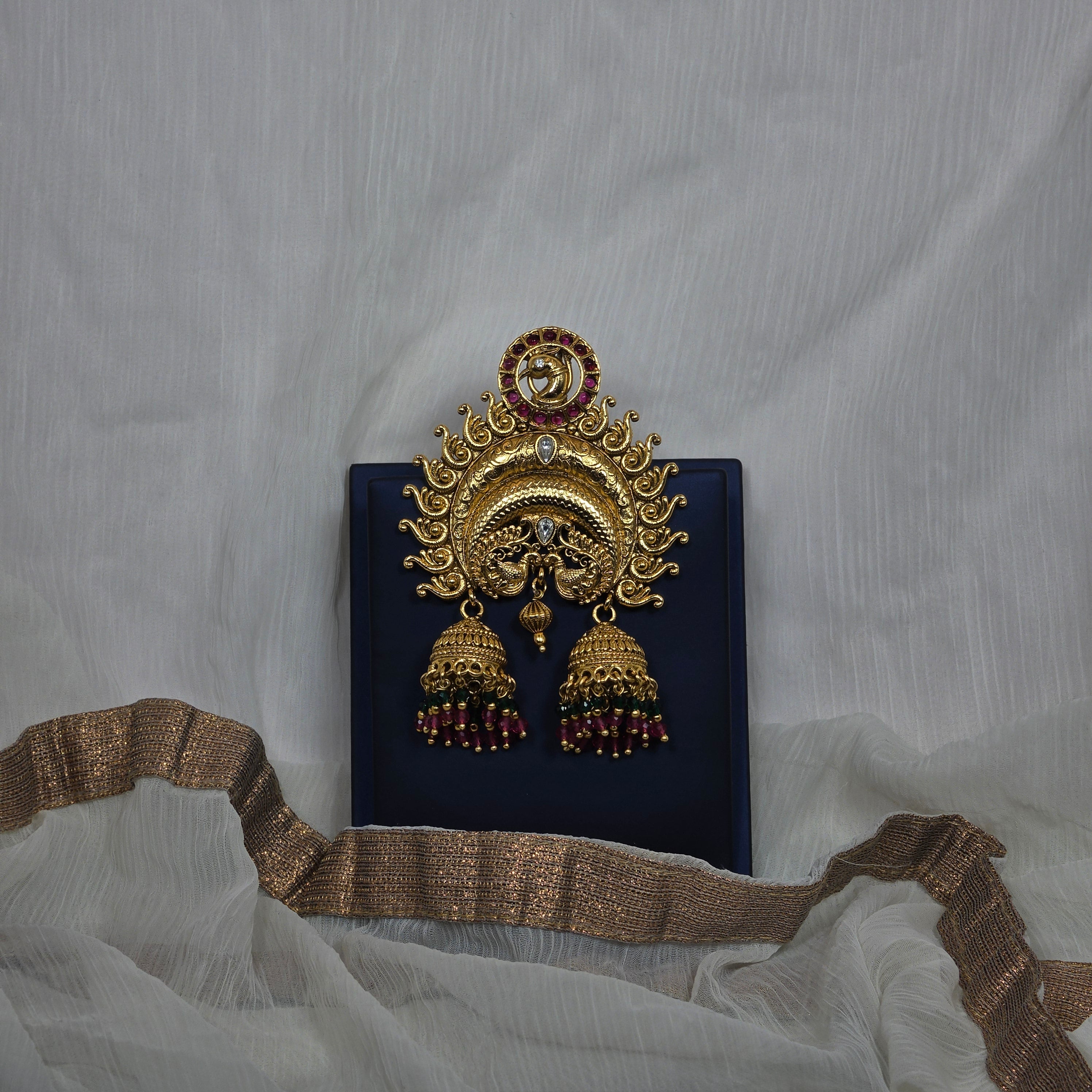 Gold Alike Peacock Design Hair Pin