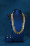 Gold Alike Lakshmi Coin Long Necklace