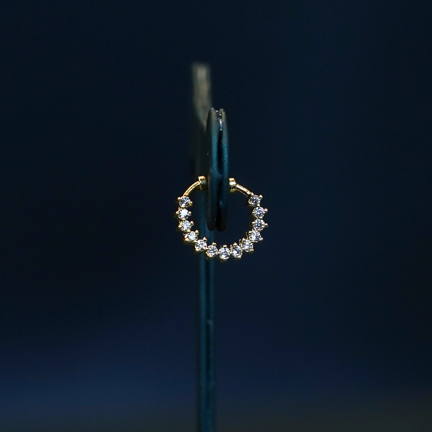 Radiant Gold Alike AD Stones Septum Nosepin