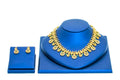 Gold Alike Lakshmi Floral Coin Short Necklace