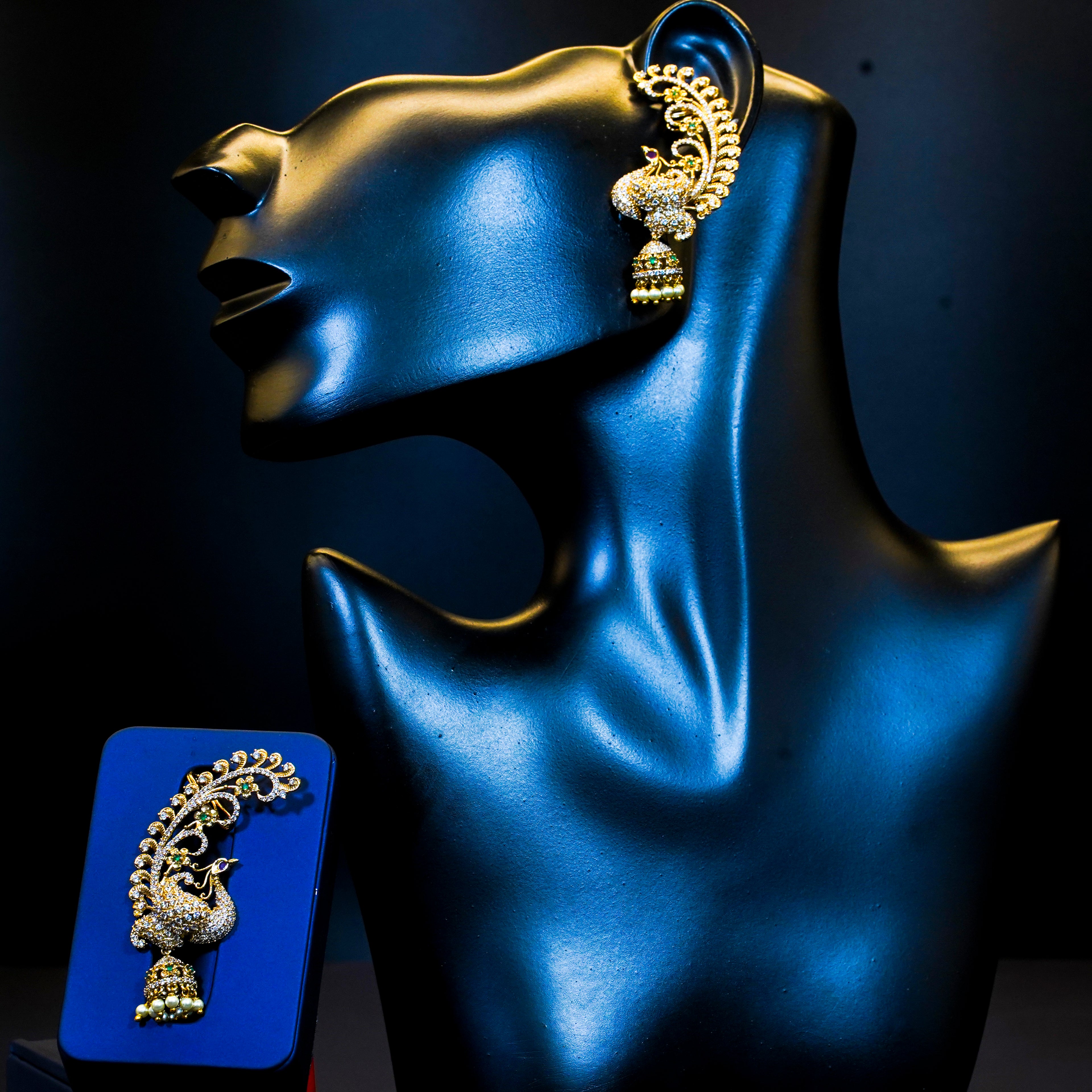 Elegant Peacock Design Earcuff