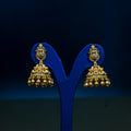 Lakshmi Peacock Jhumukas with Gold Beads