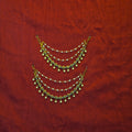Gold Alike Flower Design Earchains / Mattal