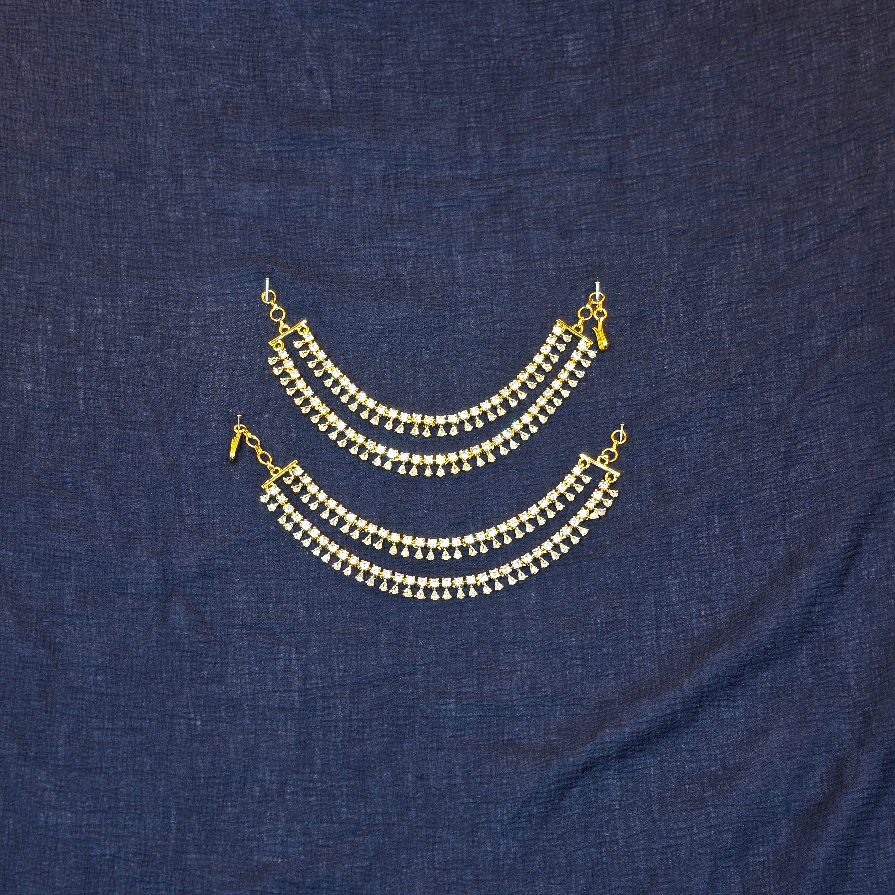 American Diamond Layered Earchains / Mattal