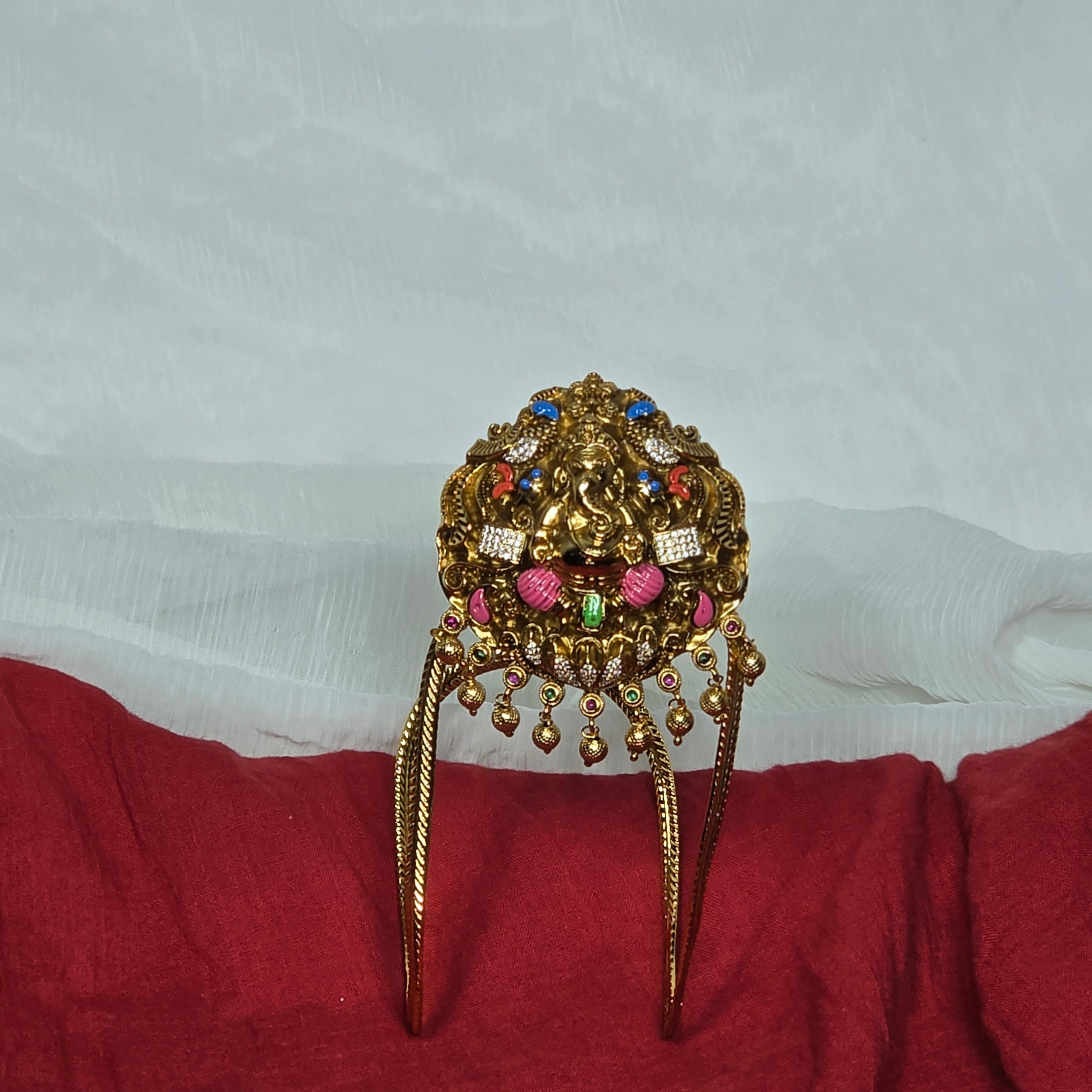 Exquisite Enamel Ganesha Design Vanki / Armlet