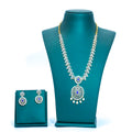 American Dimond Mango Design Purple Stones Short Necklace