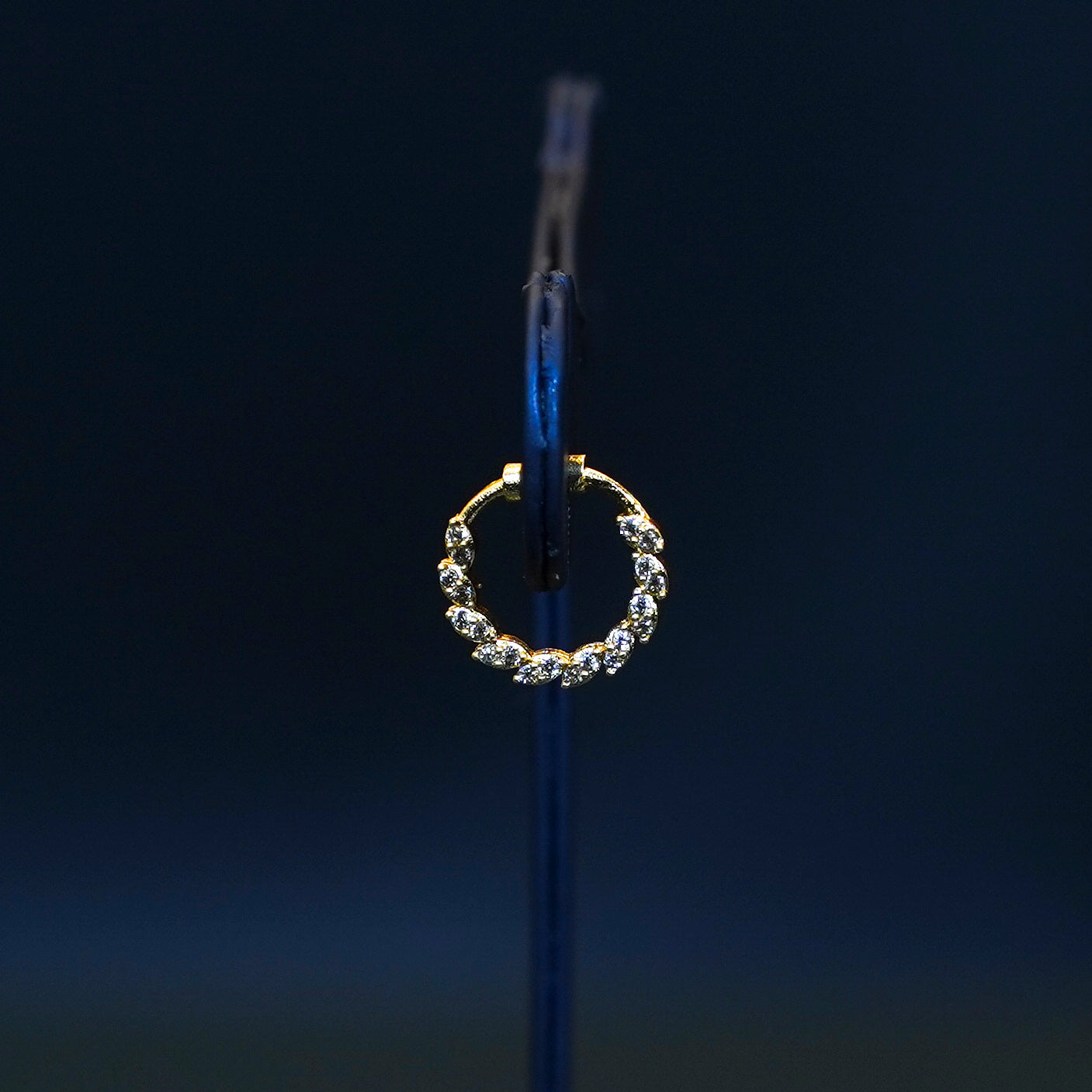 Exquisite Gold Alike AD Stones Septum Nosepin