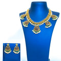 Kemp Floral Moon Design Guttapusalu Short Necklace